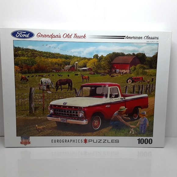 Ford Grandpa's Old Truck 1000 Peice Puzzle American Classics 1965 F-100 USA Made - Picture 1 of 2